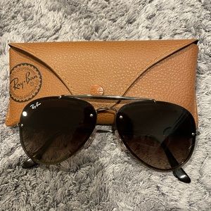 Black ombré double bar raybans